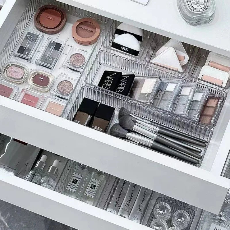 Transparent Modular Drawer Organizer Multi Use Storage Trays