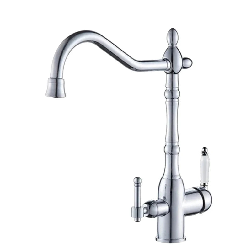 Antique Brass Faucets 360 Rotate Swivel Faucet Cold