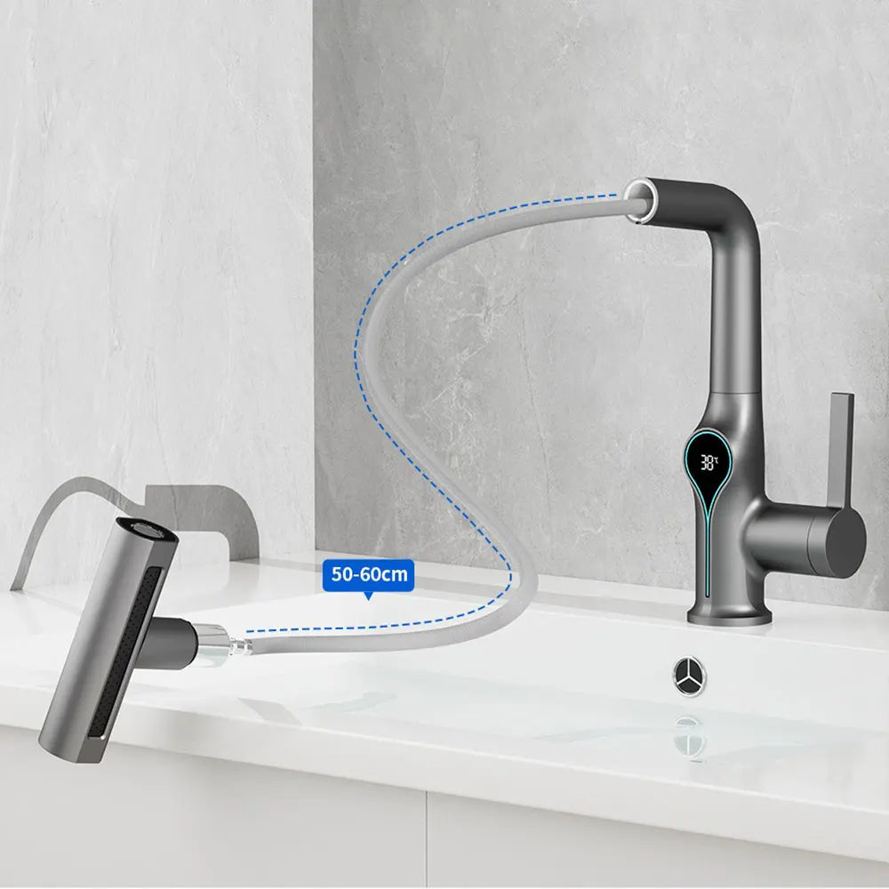 Multi Functional Waterfall Basin Faucet Mode Mixer Tap