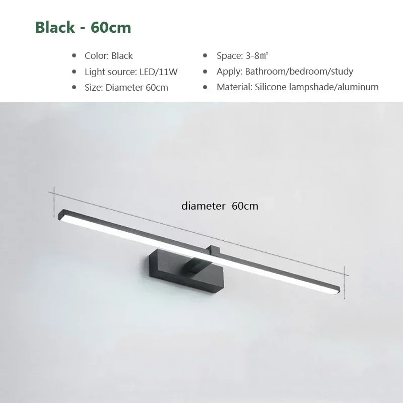 Modern Led Wall Lamp Bathroom Hardwares Sconce Three