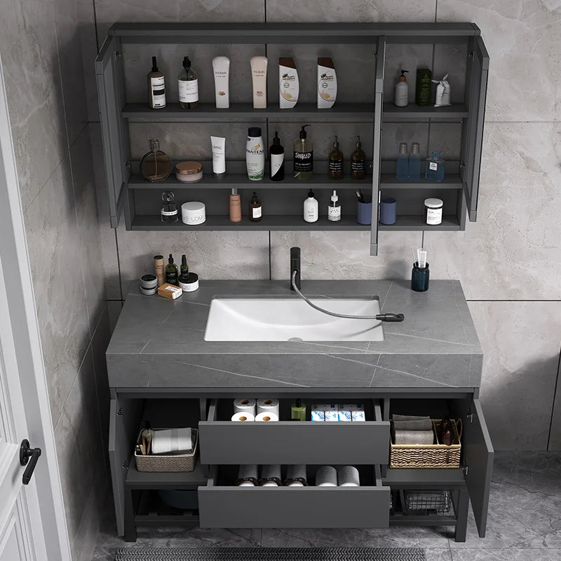 Washbasin Floor Bathroom Cabinets Vintage Drawer Light Toilet