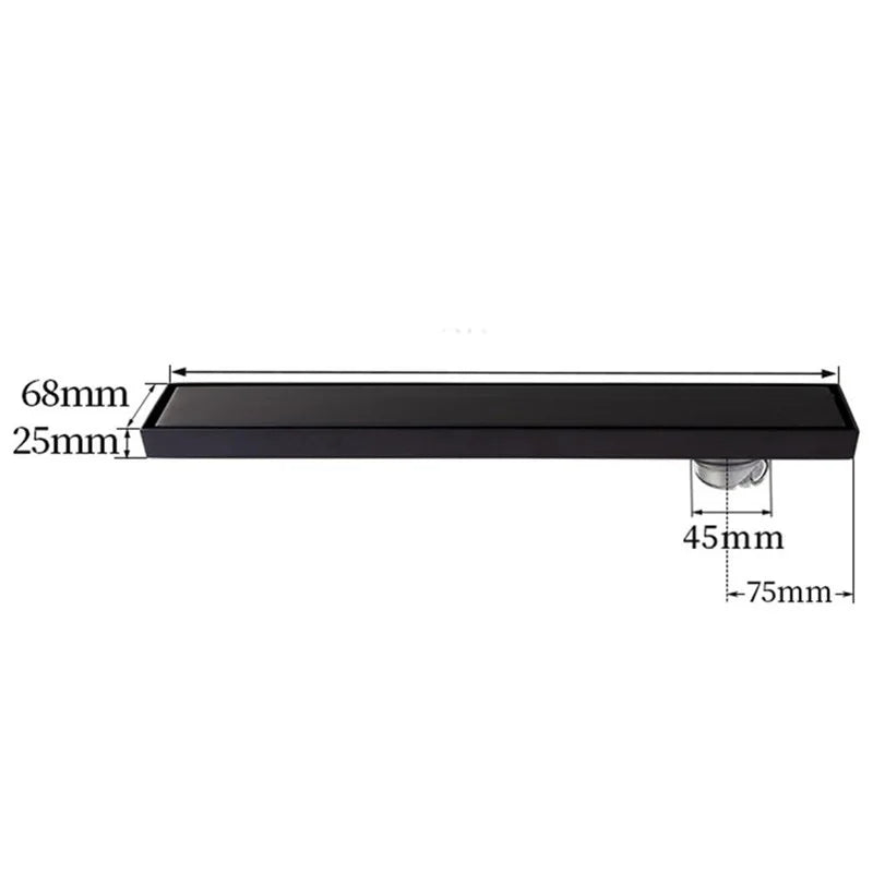600 To 1000mm Black/Gold/Gunmetal Gray Long Strip Floor