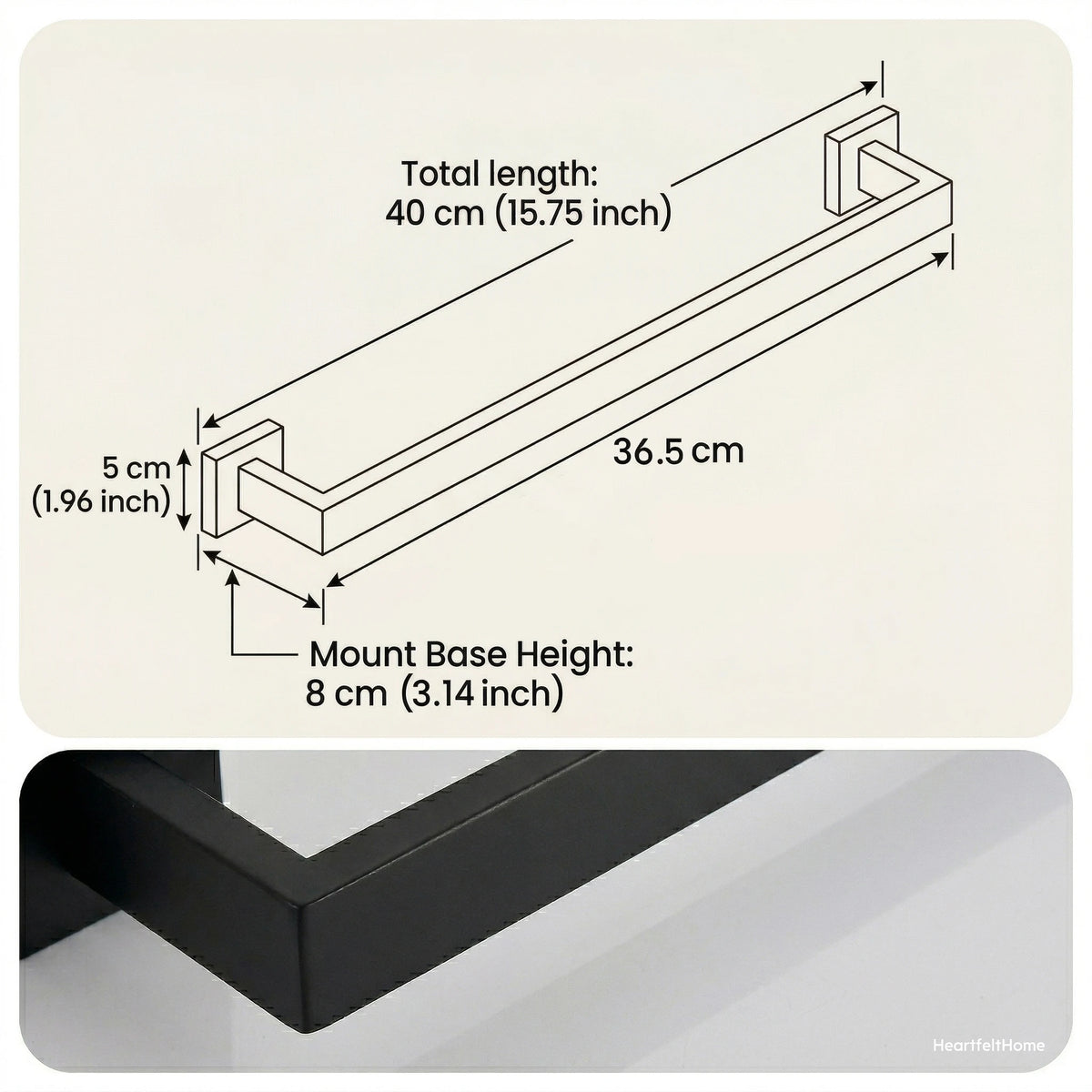 Bathroom Stainless Steel Towel Rack Durable Space Saving