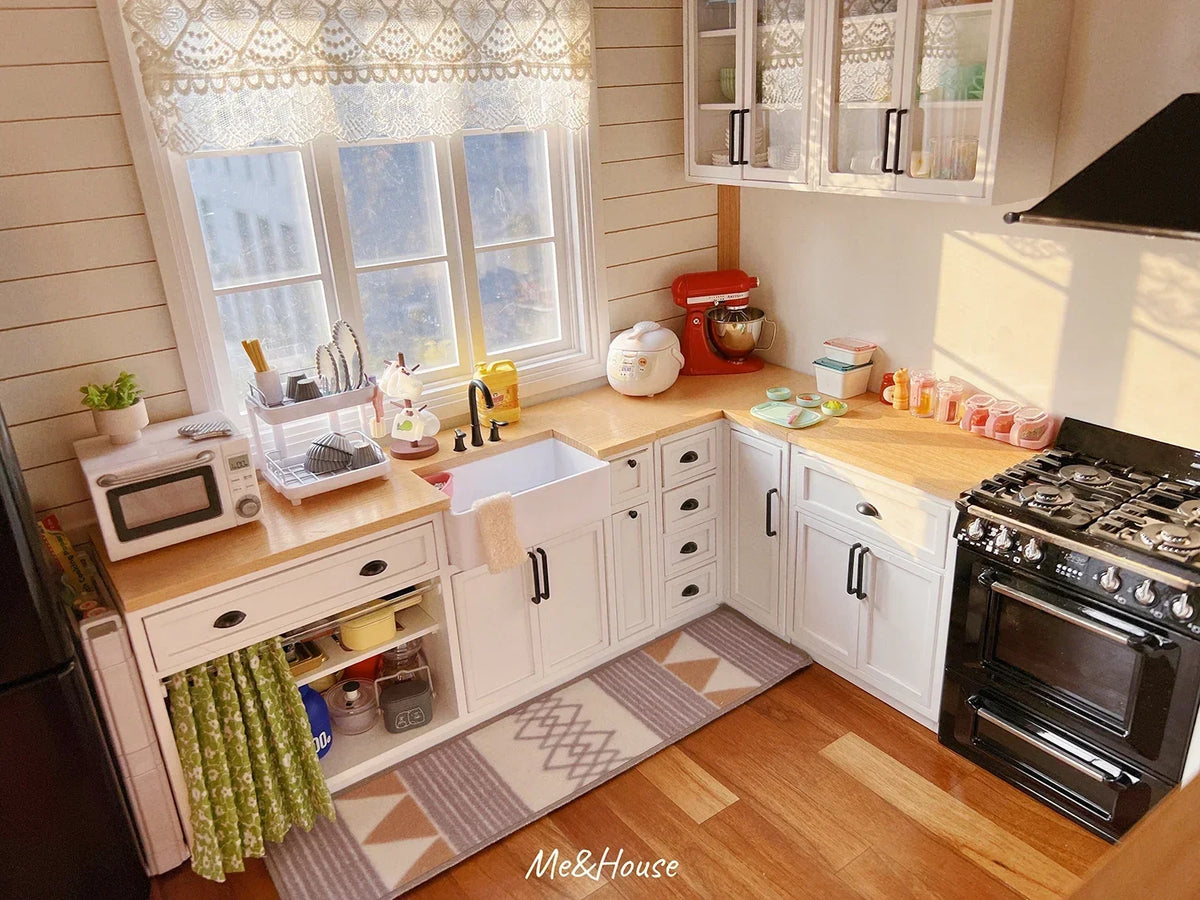 1/6 Scale Dollhouse Miniature Furniture Wooden Shelf Cabinet