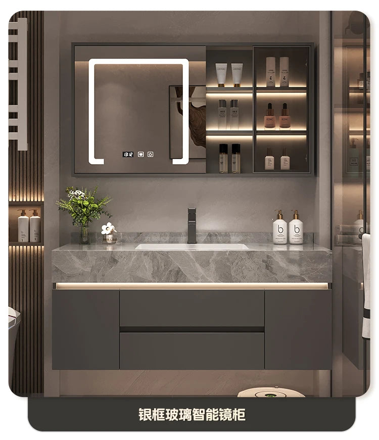 Simple Luxury Bathroom Cabinets Washbasin Vintage Toilet Drawer