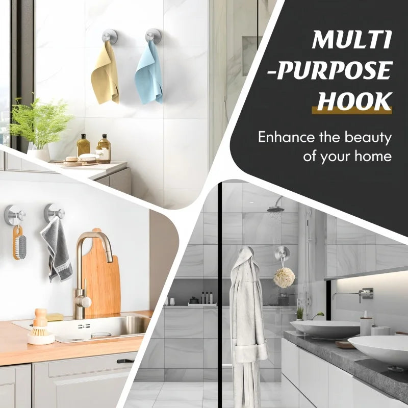 Suction Cup Hooks Towel Coat Bath Robe Hook