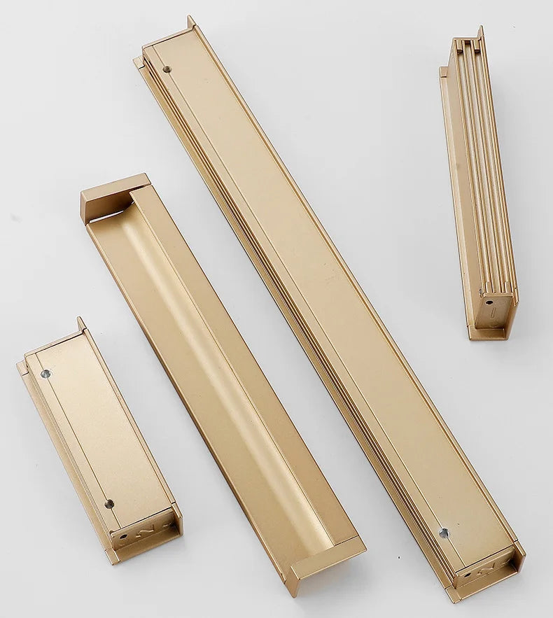 100-400mm Recessed Cabinet Drawer Pull Handle Bathroom Furniture