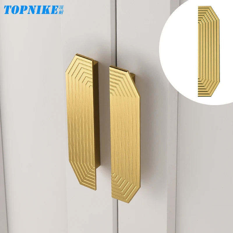 Brushed Brass Gold Drawer Small Handle Half Moon