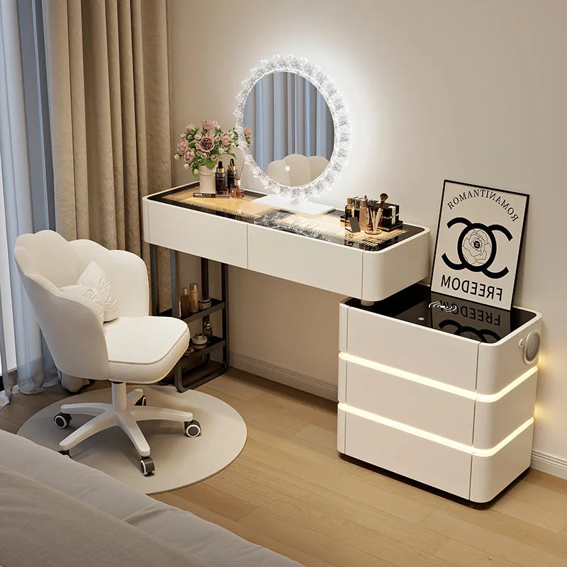 Modern Dressing Table Vanity Desk Wireless Charge Station