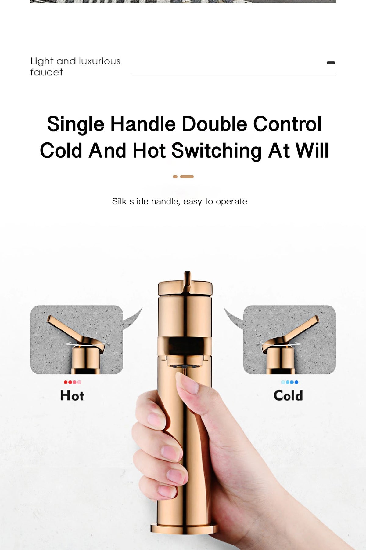 Aitana Modern Brass Black Bathroom Faucet Simple Design