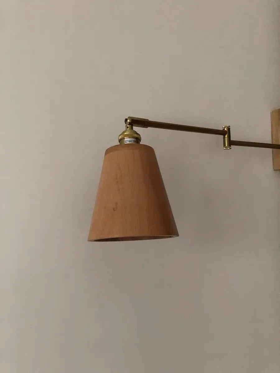 Iwhd Walnut Ash Wood Led Wall Lamp Sconce
