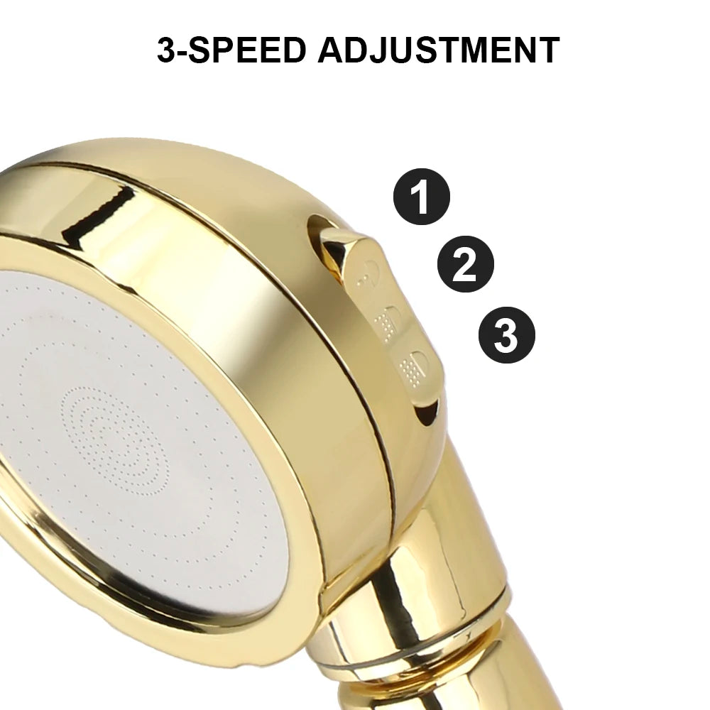 High Pressure Shower Head Hose Holder Gold Modes