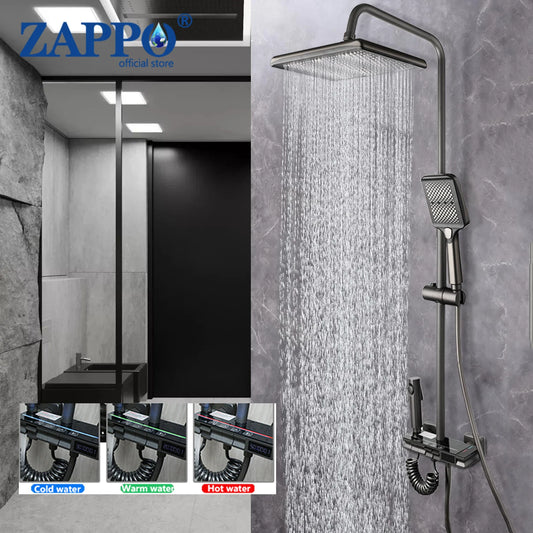Zappo Led Digital Display Shower System Bathroom Shower
