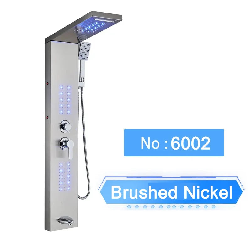 Led Shower Panel Digital Display Shower Faucet System
