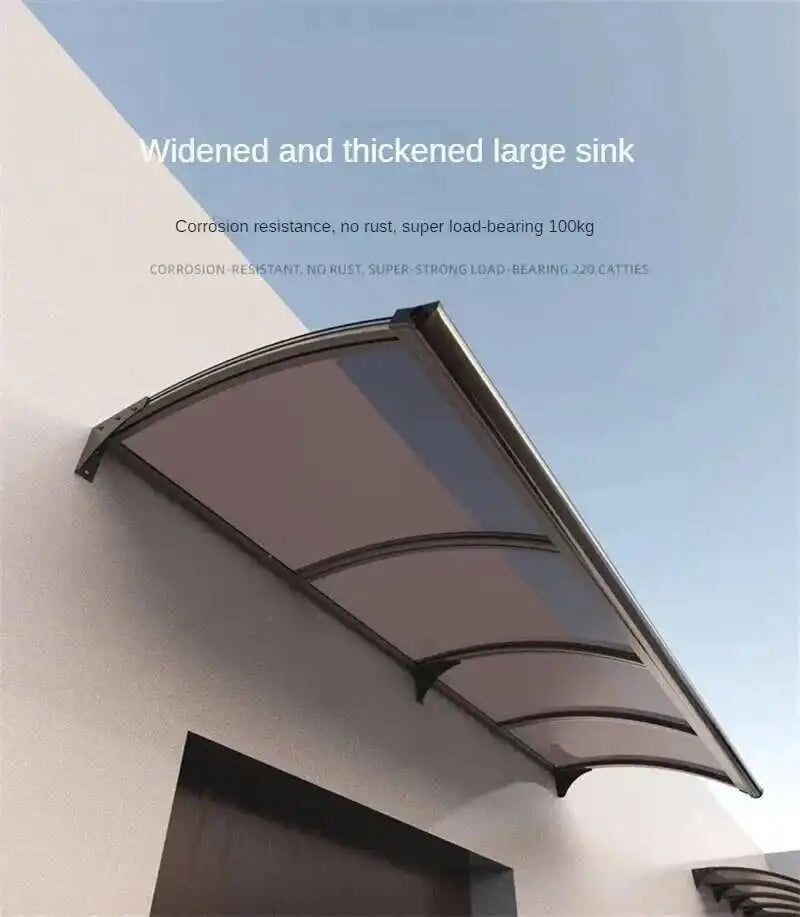Outdoor Courtyard Rainproof Gazebos Aluminum Alloy Rain Awning