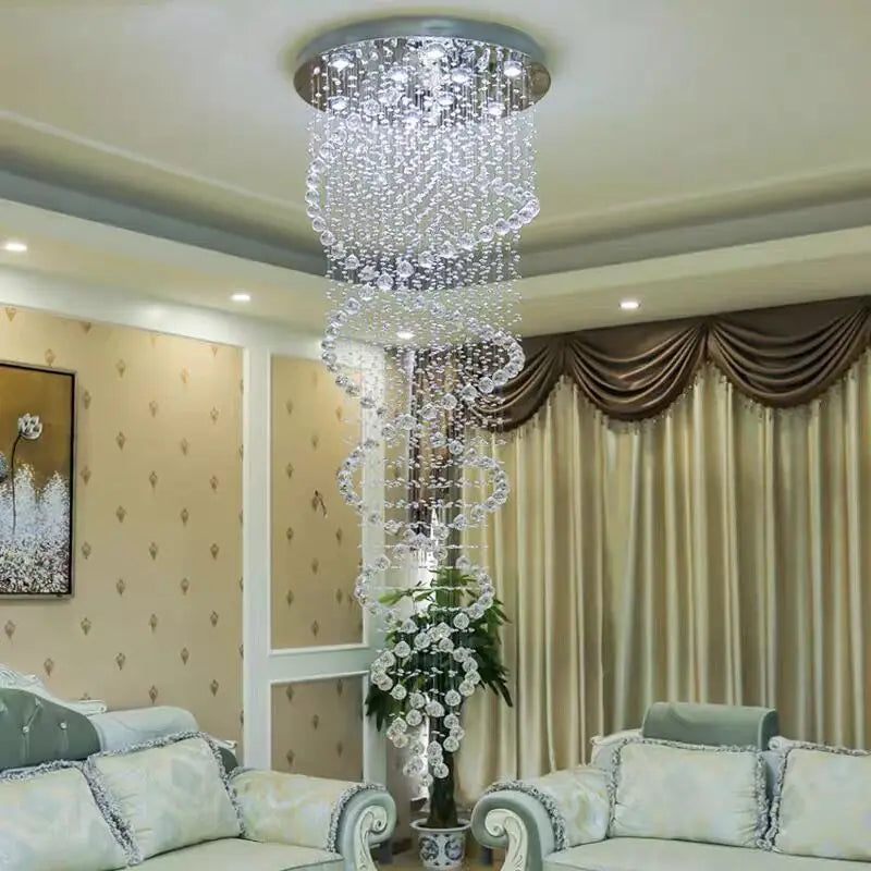 Modern Led Chandelier Fixture Luxury Hanging Lamp Staircase
