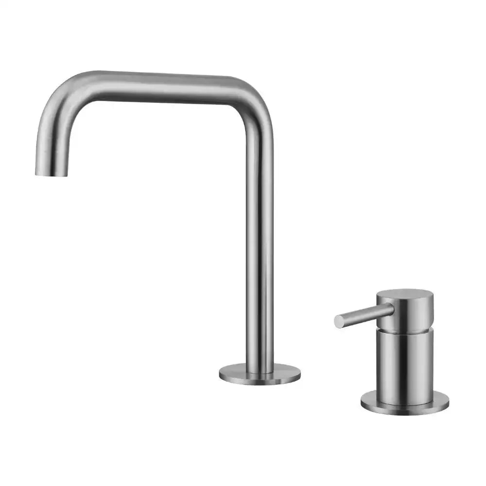 Stainless Steel Bathroom Basin Faucet Deck Mount 360
