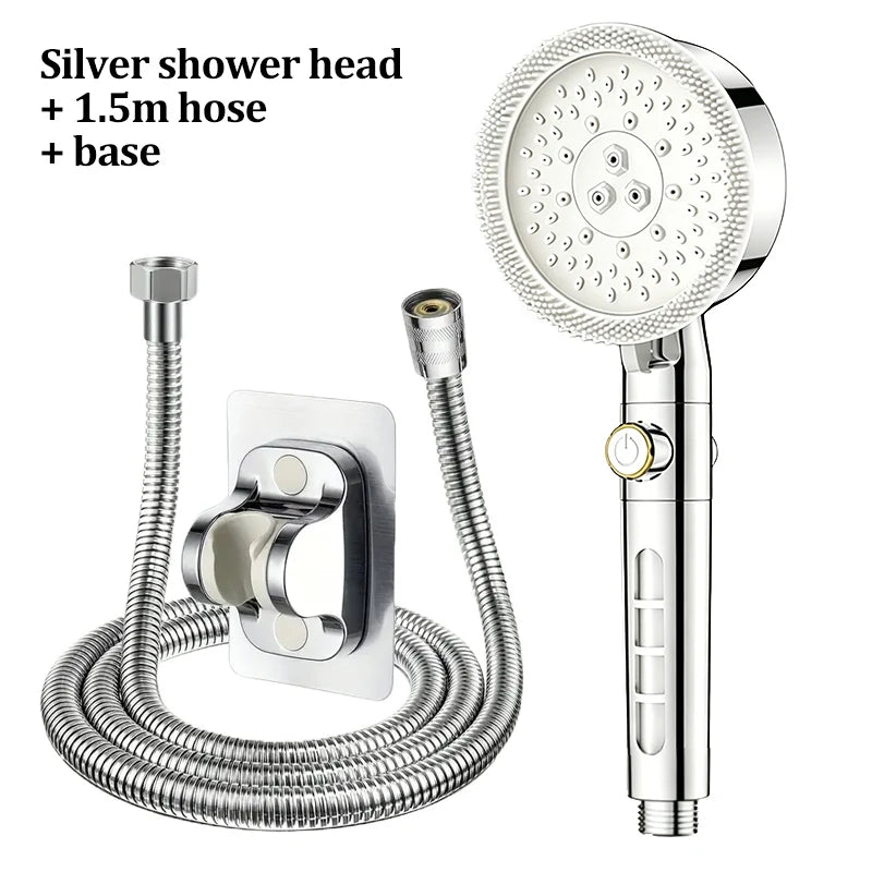 Modes High Pressure Turbo Shower Head Spa Massage