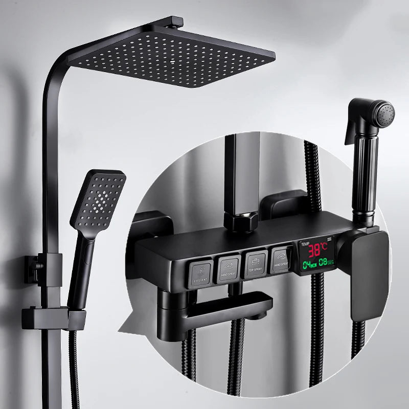 Sdsn Thermostatic Digital Bathroom Shower System Inch Rainfall