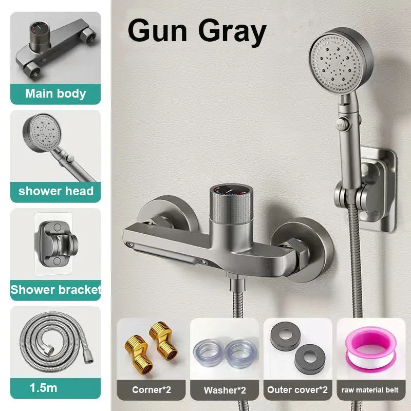 Bathroom Brass Basin Faucets Shower Faucet Wall Mounted
