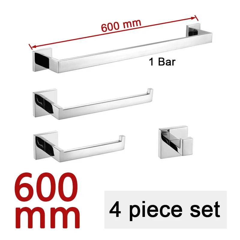Stainless Steel Bathroom Hardware Mirror Chrome Polished Towel