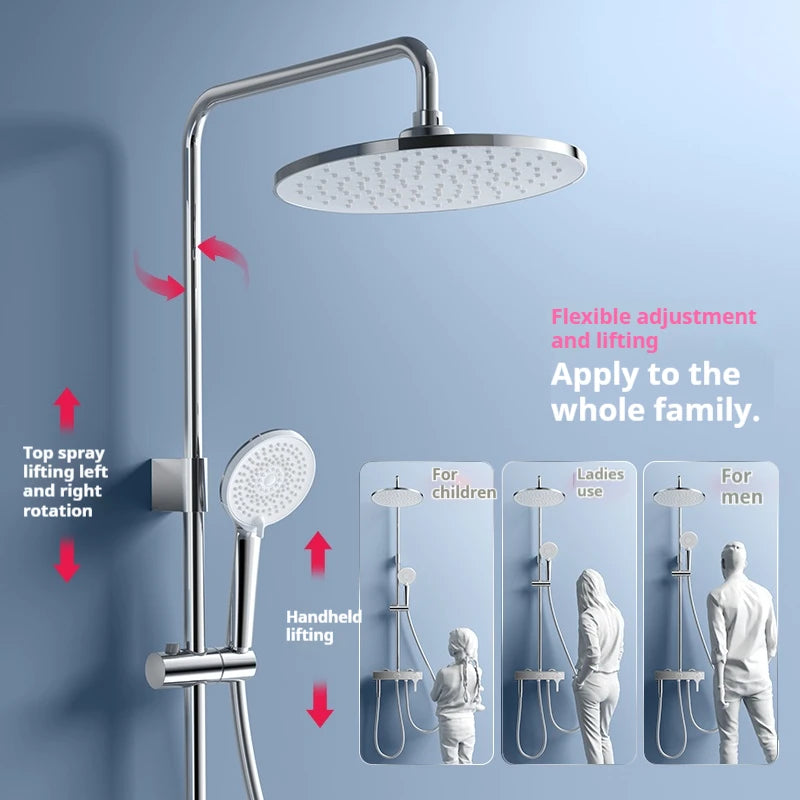 Diiib Large Panel Rain Shower Stainless Steel Combination