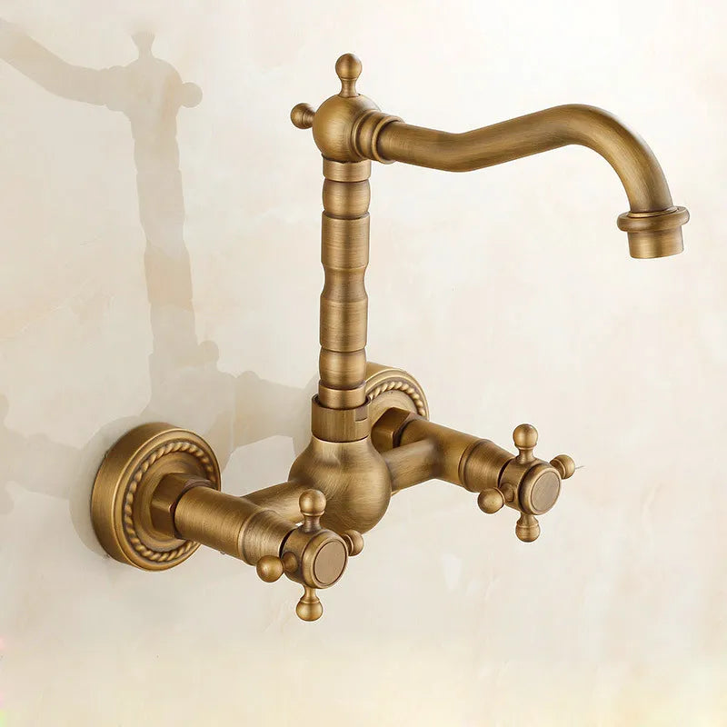 Bathroom Basin Faucet Wall Mounted 360 Degree Rotate