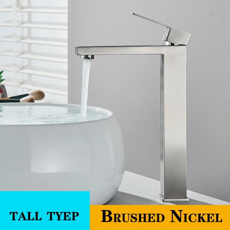 Grey Bathroom Faucet Cold Water Sink Mixer Tap