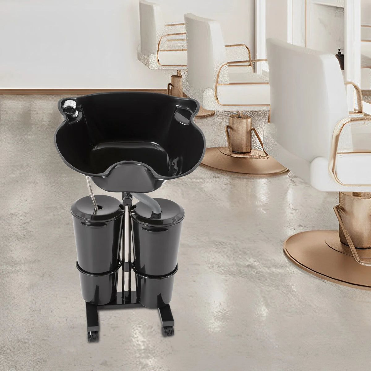 Shampoo Bowl Electric Pump & Dual-Bucket Hair Washing