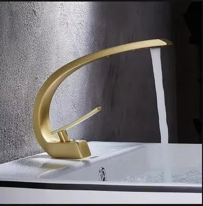 Tuqiu Basin Faucet Modern Bathroom Mixer Tap Black/Gold