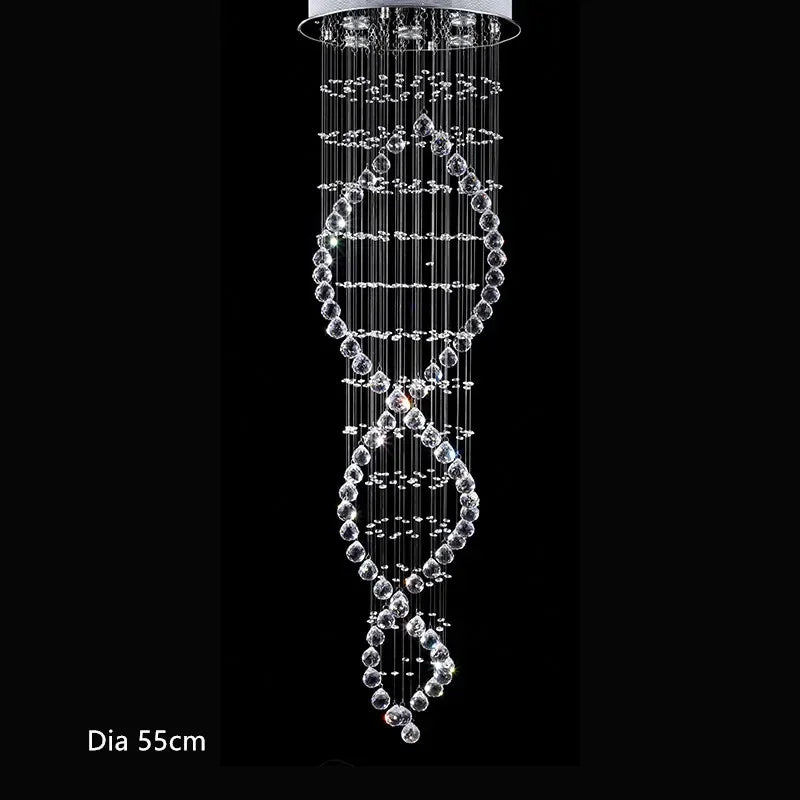 Modern Led Chandelier Fixture Luxury Hanging Lamp Staircase