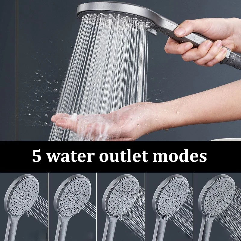 Pressurized 5-Speed Large Panel Powerful Water Shower Head