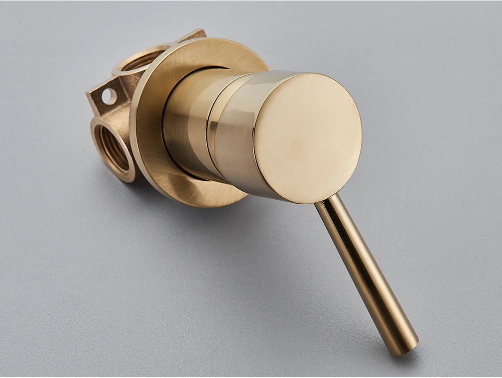 Brushed Gold Handheld Shower Bathroom Shower Faucet &