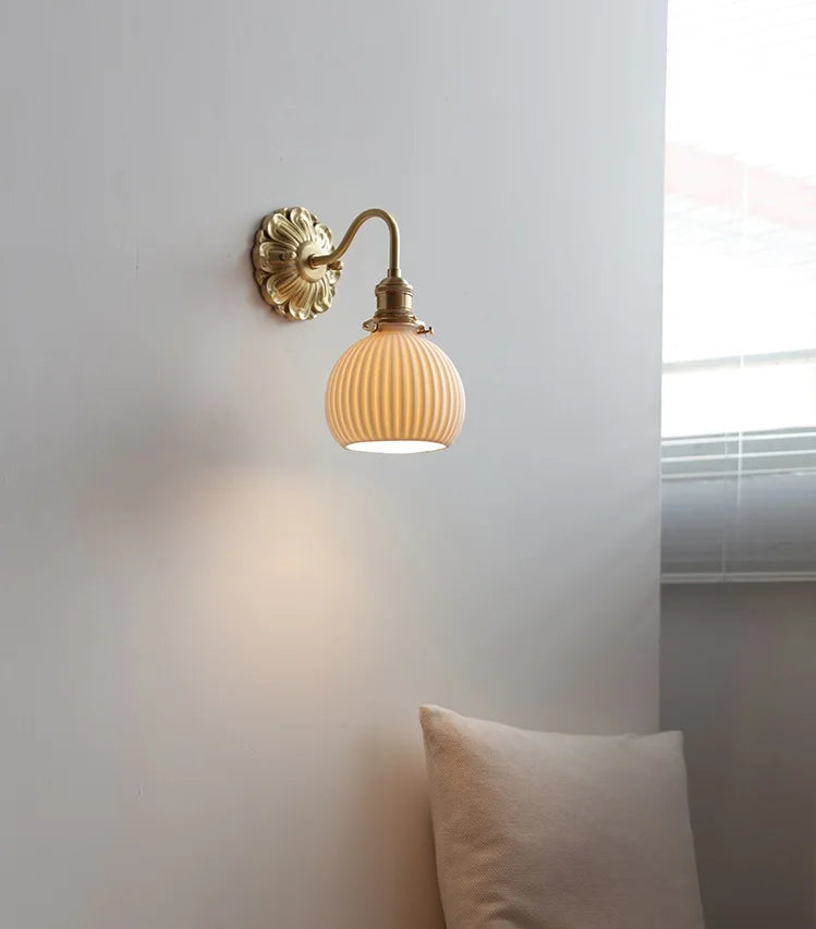 Iwhd Nordic Modern Led Wall Lamps Sconce Copper