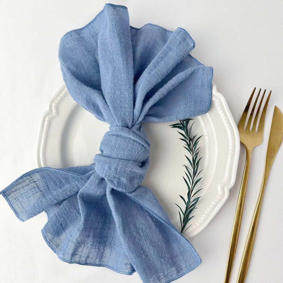 50pcs Handmade Gauze Napkins 30x30cm Cotton Cloth Napkins