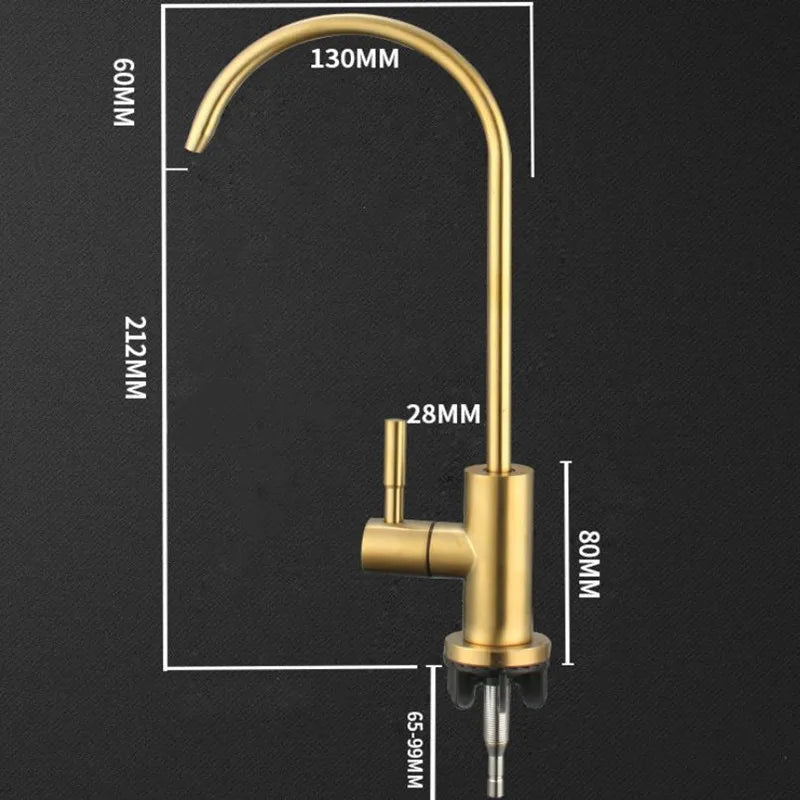 Kktnsg Water Purifier Faucet Brushed Gold Faucet Osmosis