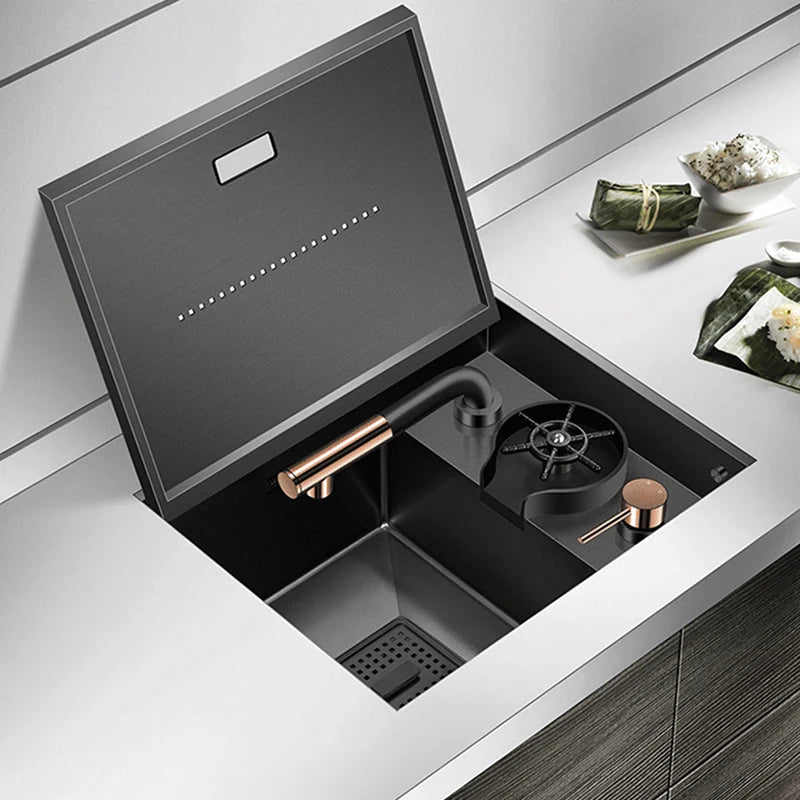 Nanometer Hidden Bar Island Sink 304 Stainless Steel