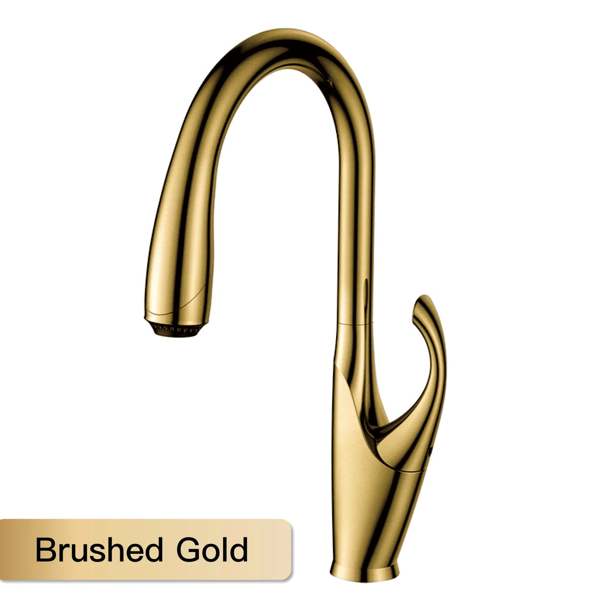 High-End Touch Black Faucet Brass Pull-Out Design Three-Function