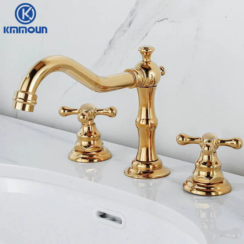 Kmmoun Fixed Spout Bathroom Basin Faucet Hole Deck