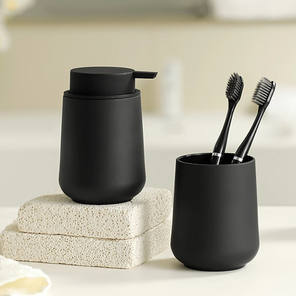 Bathroom Accessory - 2-Piece Soap Dispenser Cup Bathroom