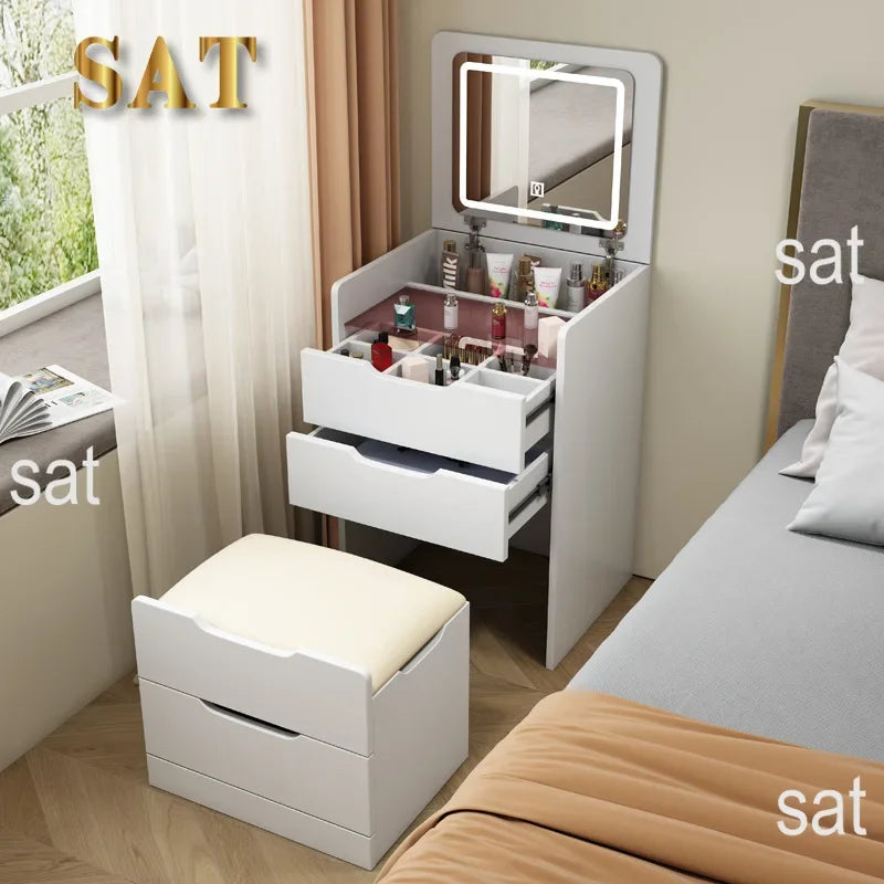 Modern White Wood Dresser Nightstand Bedroom Makeup Vanity