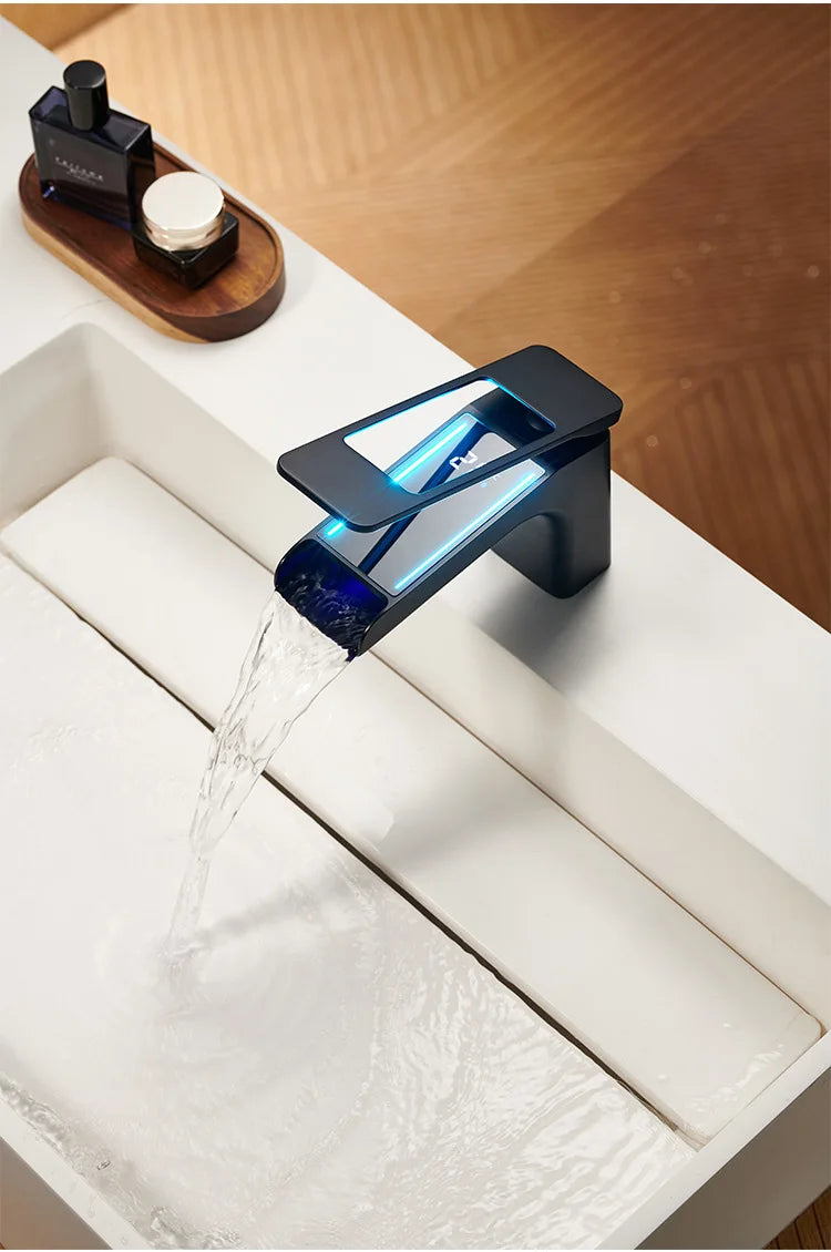 High-Quality Grey Basin Faucet Brass Construction Bathroom Sink