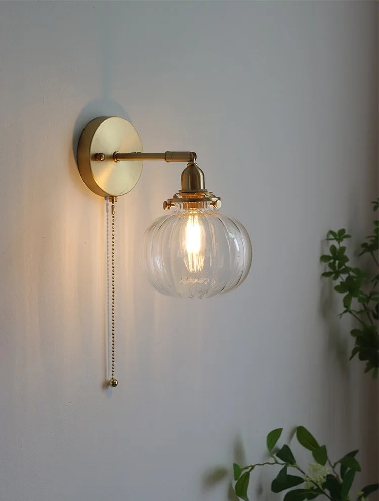 Iwhd Pull Chain Nordic Modern Wall Lamp Sconce