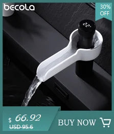 Becola Brushed Gold Basin Faucet Black Bathroom Mixer
