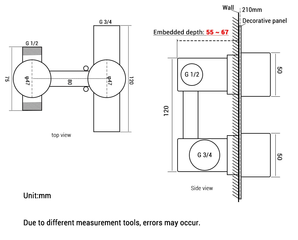 Bathroom Faucet Dial Way Brushed Gold Thermostat Shower