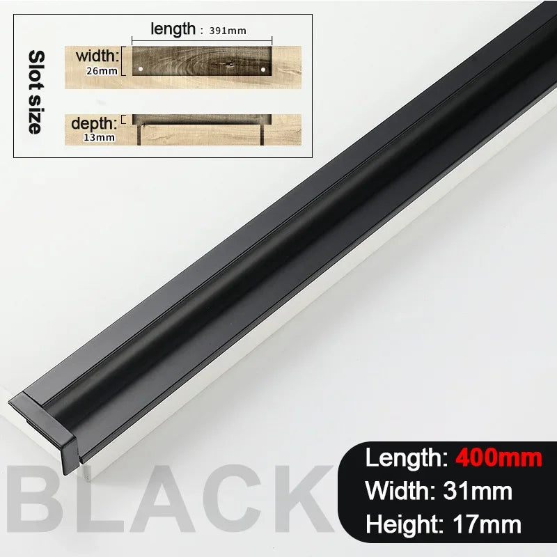 100-400mm Recessed Cabinet Drawer Pull Handle Bathroom Furniture