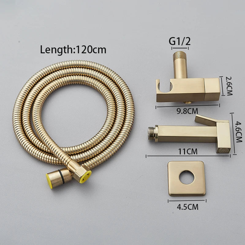 Brass Bidet Faucet Cold Water Tap Handheld Bidet