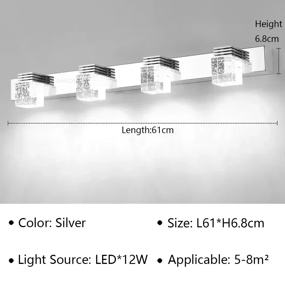 Modern Led Wall Lamp Crystal Sconce Living Dining