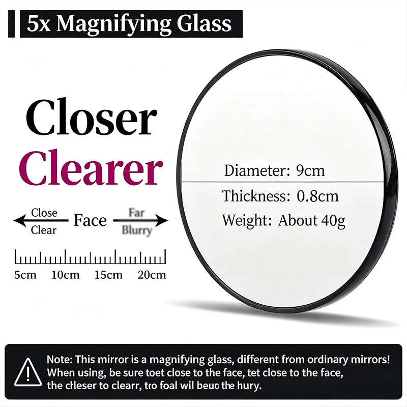Suction Cup Magnifying Mirror 5/10/15x Makeup Mirror Blackhead