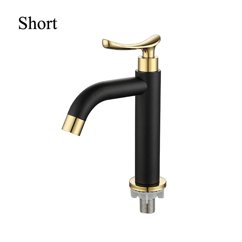 Black Gold Basin Sink Faucet Bath Faucets Cold